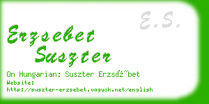 erzsebet suszter business card